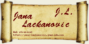 Jana Lackanović vizit kartica